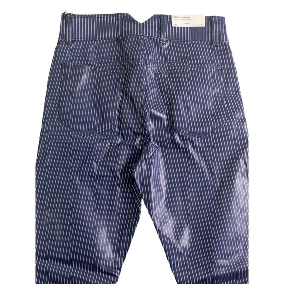 Joe's Womens The Georgia High Rise Coated Blue Pinstripe Ankle Skinny Jeans 26 - Picture 8 of 9